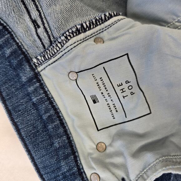 AYR The Pop Straight Leg Raw Hem High Rise Denim Blue Jeans Size 27L - Picture 12 of 15